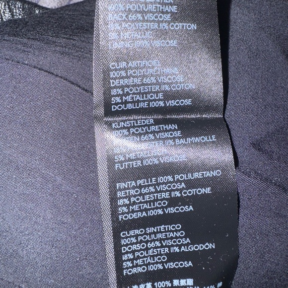 Free People Payton black paperbag faux leather mini skirt Size 6 - Picture 14 of 14